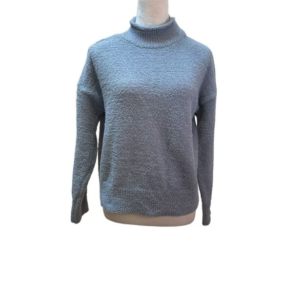 Sincerely Jules Blue Funnel Neck Preppy Pullover Sweater Size S‎ - Picture 1 of 7